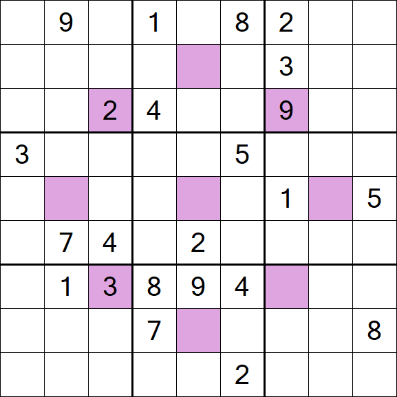 Asterisk Sudoku - Difficile