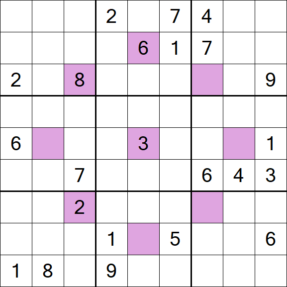 Asterisk Sudoku - Difficile