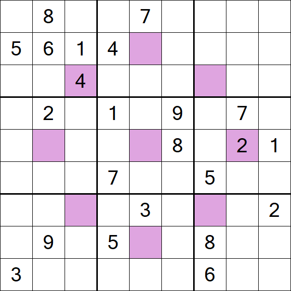 Asterisk Sudoku - Difficile