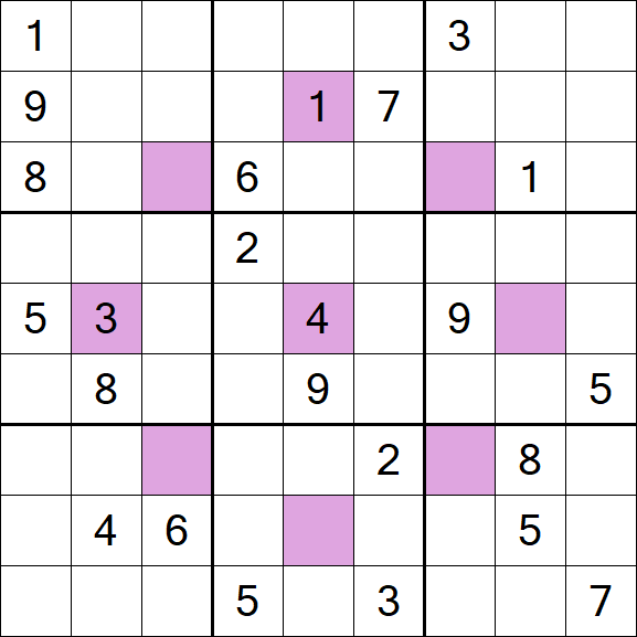 Asterisk Sudoku - Difficile