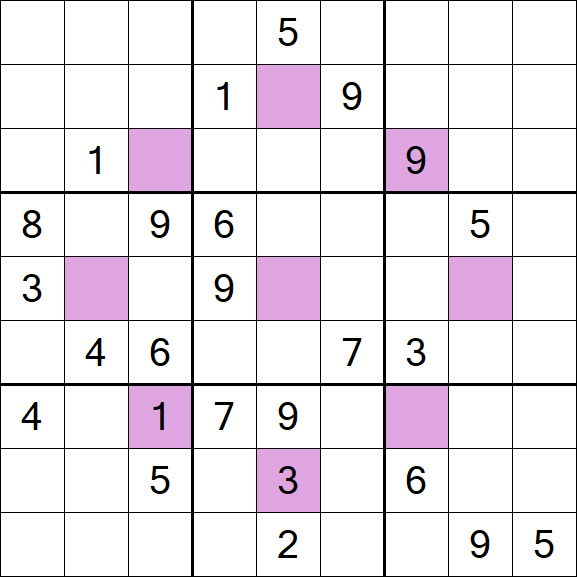Asterisk Sudoku - Difficile