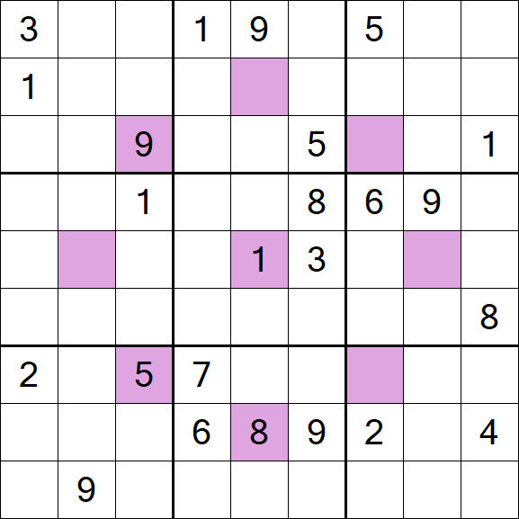 Asterisk Sudoku - Difficile