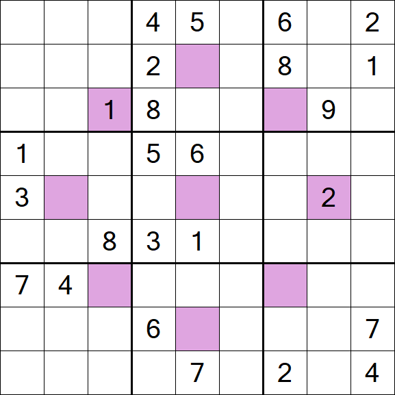 Asterisk Sudoku - Difficile