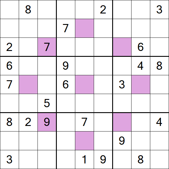 Asterisk Sudoku - Difficile
