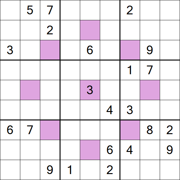 Asterisk Sudoku - Difficile