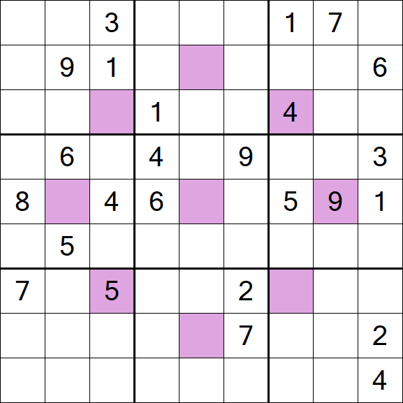 Asterisk Sudoku - Difficile
