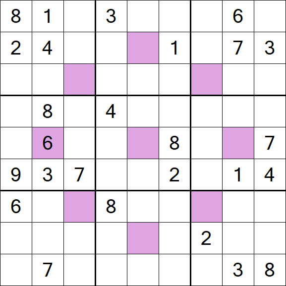 Asterisk Sudoku - Difficile