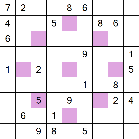 Asterisk Sudoku - Difficile