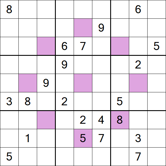 Asterisk Sudoku - Difficile