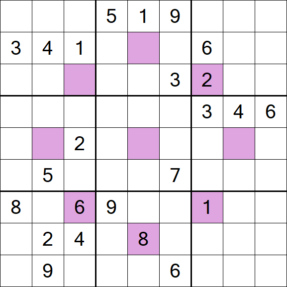 Asterisk Sudoku - Difficile