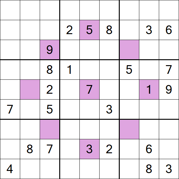 Asterisk Sudoku - Difficile