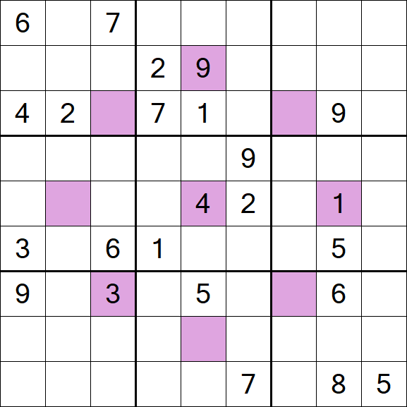 Asterisk Sudoku - Difficile