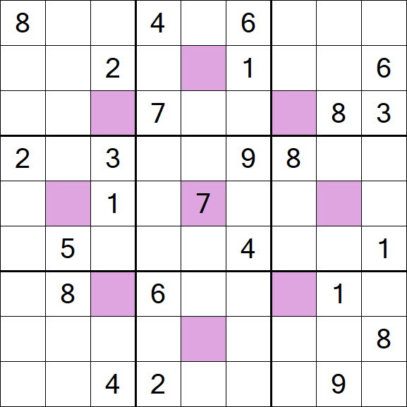 Asterisk Sudoku - Difficile