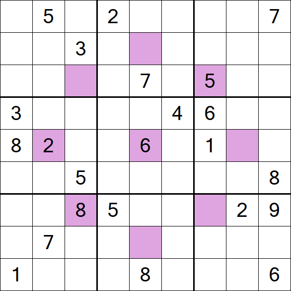 Asterisk Sudoku - Difficile