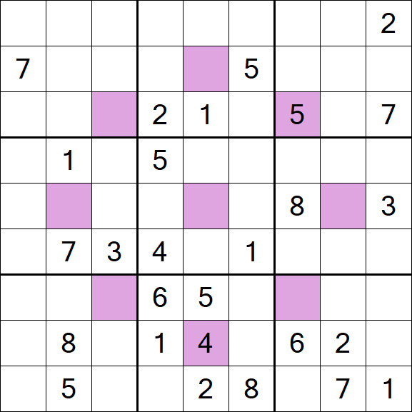 Asterisk Sudoku - Difficile