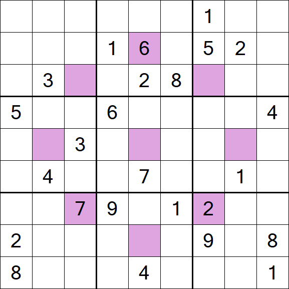 Asterisk Sudoku - Difficile