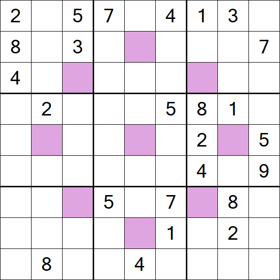 Asterisk Sudoku - Difficile