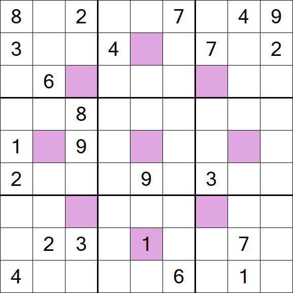 Asterisk Sudoku - Difficile