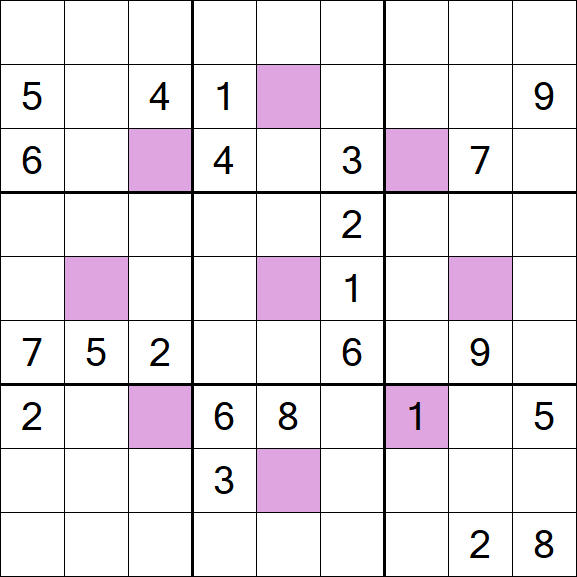 Asterisk Sudoku - Difficile