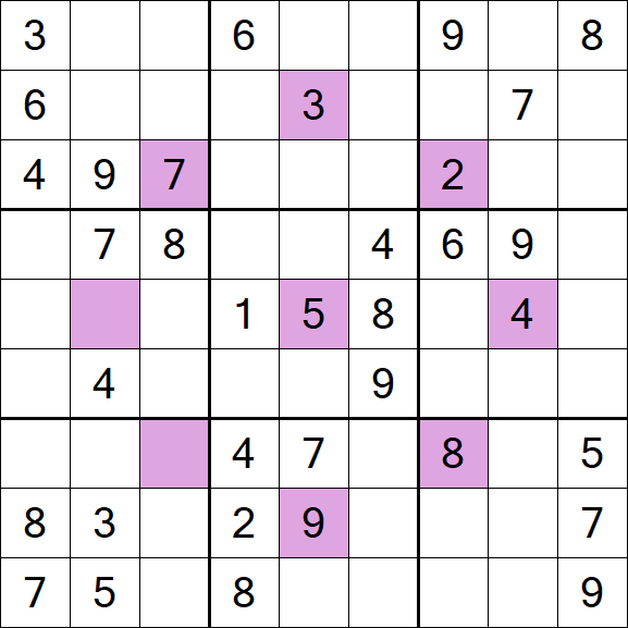 Asterisk Sudoku - Easy 