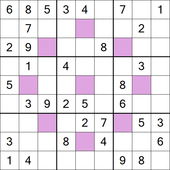 Asterisk Sudoku - Médio