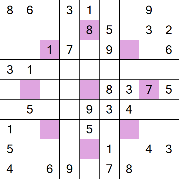 Asterisk Sudoku - Médio
