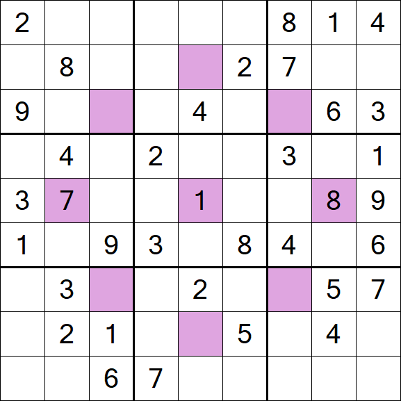 Asterisk Sudoku - Médio