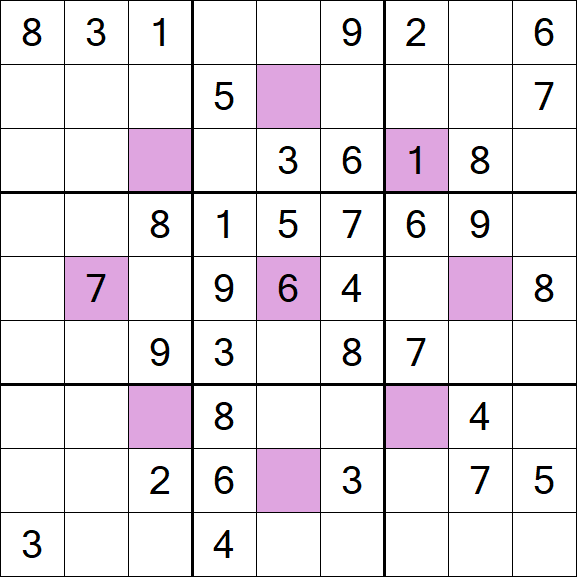 Asterisk Sudoku - Médio