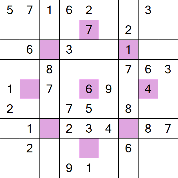 Asterisk Sudoku - Médio