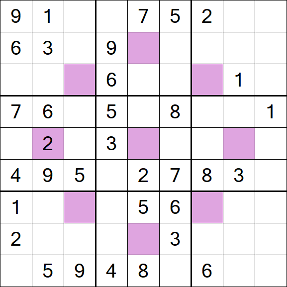 Asterisk Sudoku - Moyen