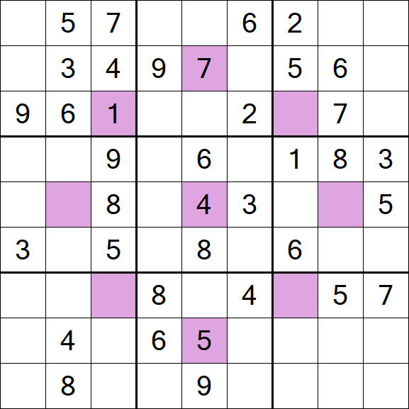 Asterisk Sudoku - Mittel