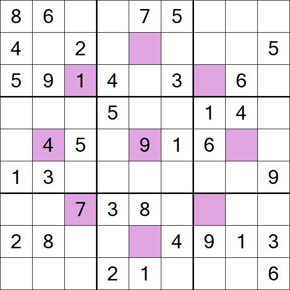 Asterisk Sudoku - Moyen