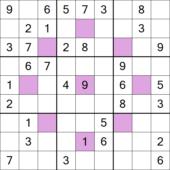 Asterisk Sudoku - Moyen
