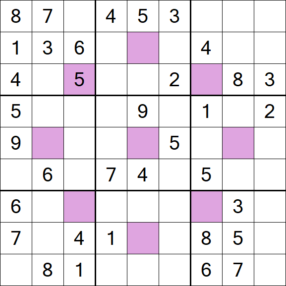 Asterisk Sudoku - Médio