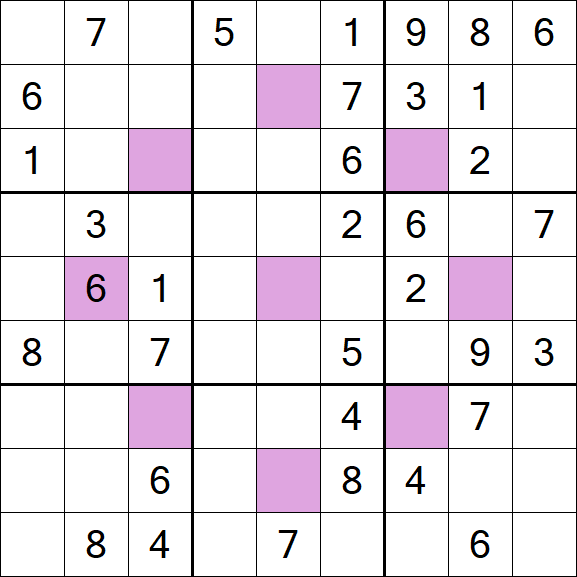 Asterisk Sudoku - Médio