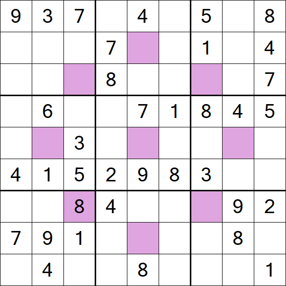 Asterisk Sudoku - Moyen