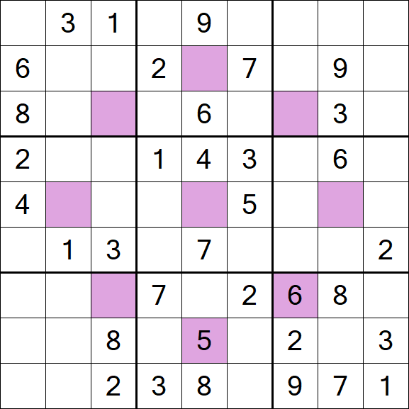 Asterisk Sudoku - Medium