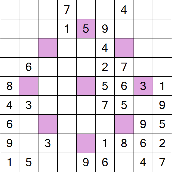 Asterisk Sudoku - Moyen