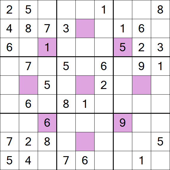 Asterisk Sudoku - Mittel