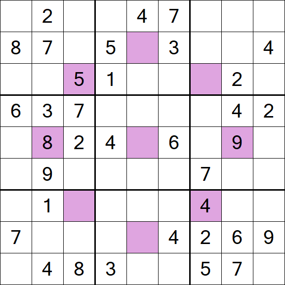 Asterisk Sudoku - Mittel
