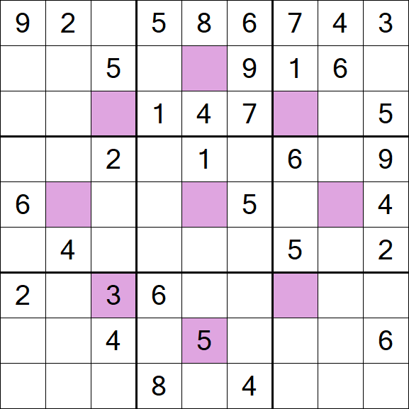 Asterisk Sudoku - Moyen