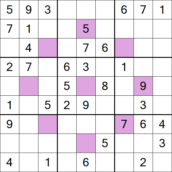 Asterisk Sudoku - Moyen