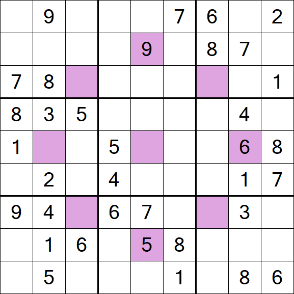Asterisk Sudoku - Moyen