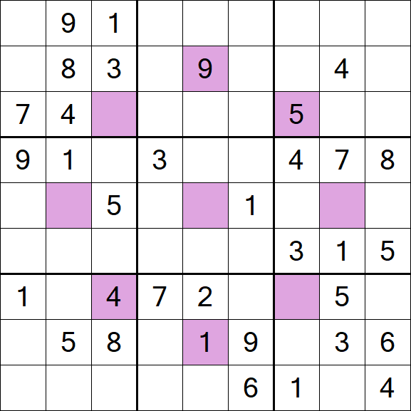 Asterisk Sudoku - Moyen