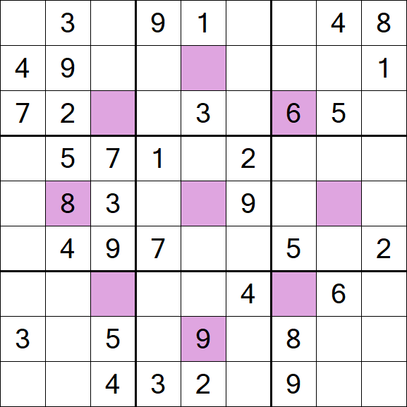 Asterisk Sudoku - Moyen