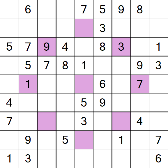Asterisk Sudoku - Moyen