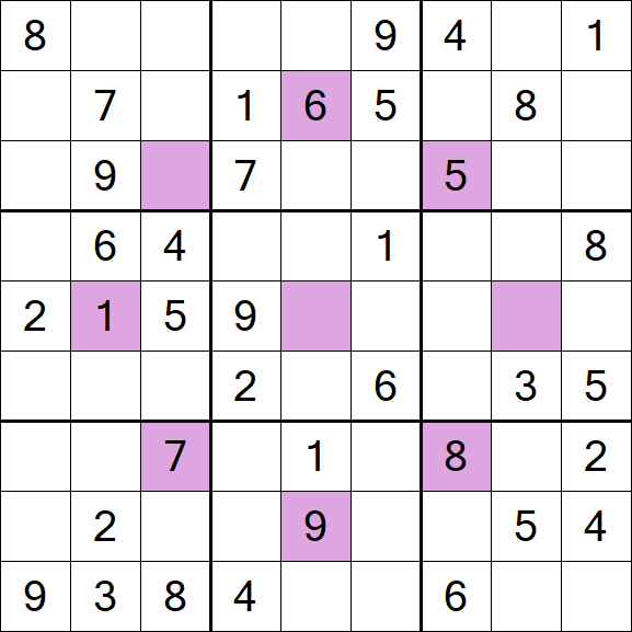 Asterisk Sudoku - Mittel