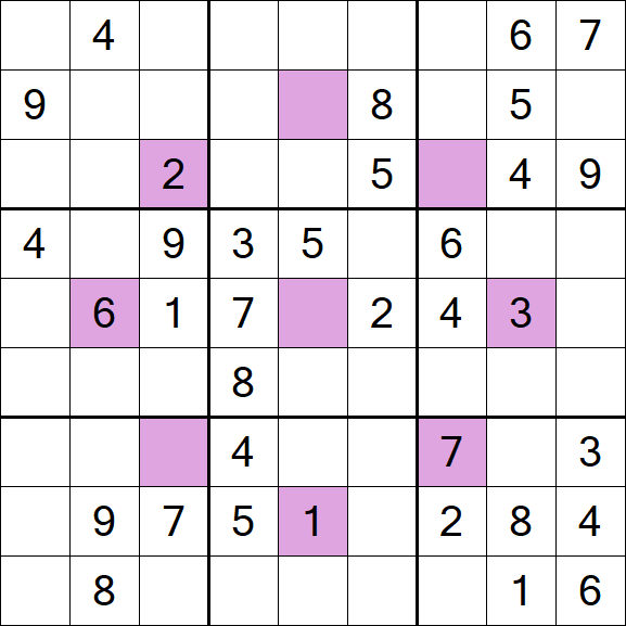 Asterisk Sudoku - Mittel