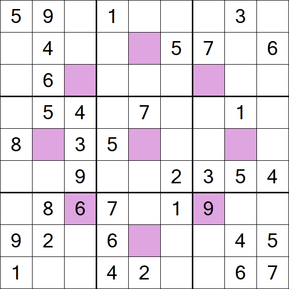 Asterisk Sudoku - Mittel