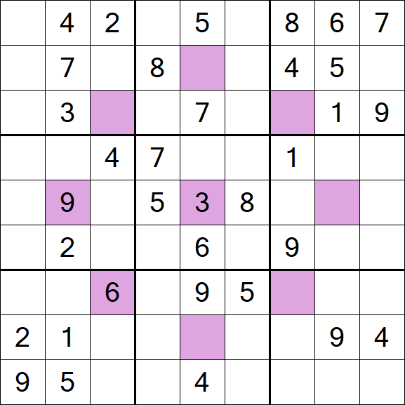 Asterisk Sudoku - Mittel